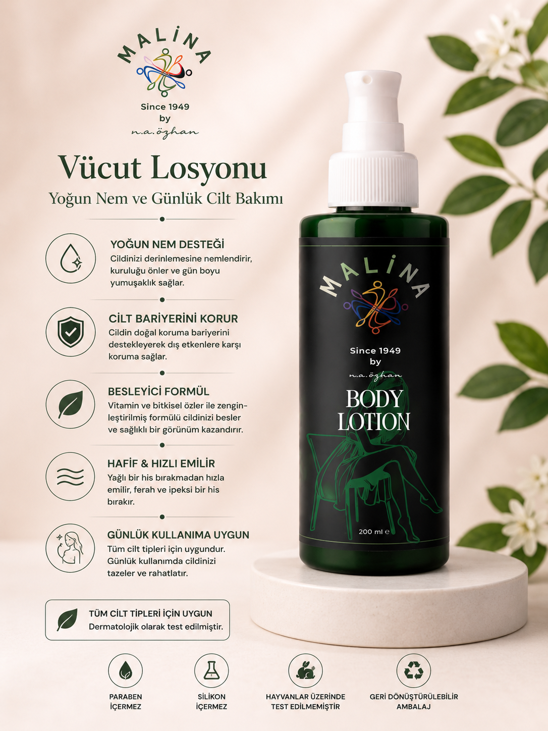 Vücut Losyonu Yoğun Nem ve Günlük Cilt Bakımı